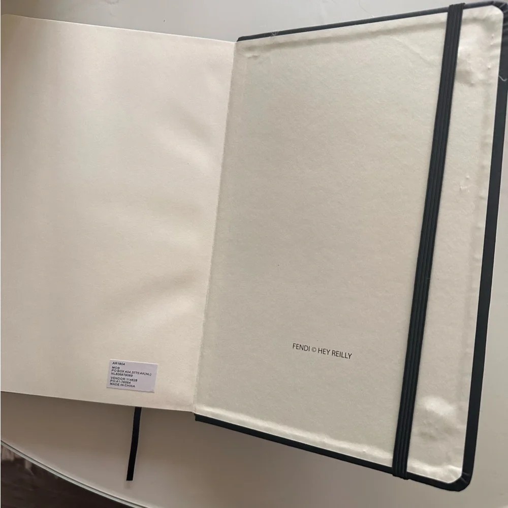 Fendi x @hey_reilly Rare collaboration Karl Lagerfeld Blank Notebook Journal …